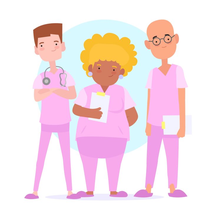 équipe d'infirmiers à domicile